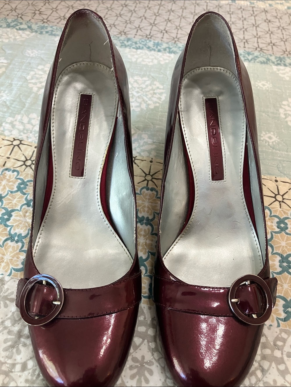 Bandolino Burgundy Patent Leather Heels Ruby Slippers Wizard of Oz Wicked